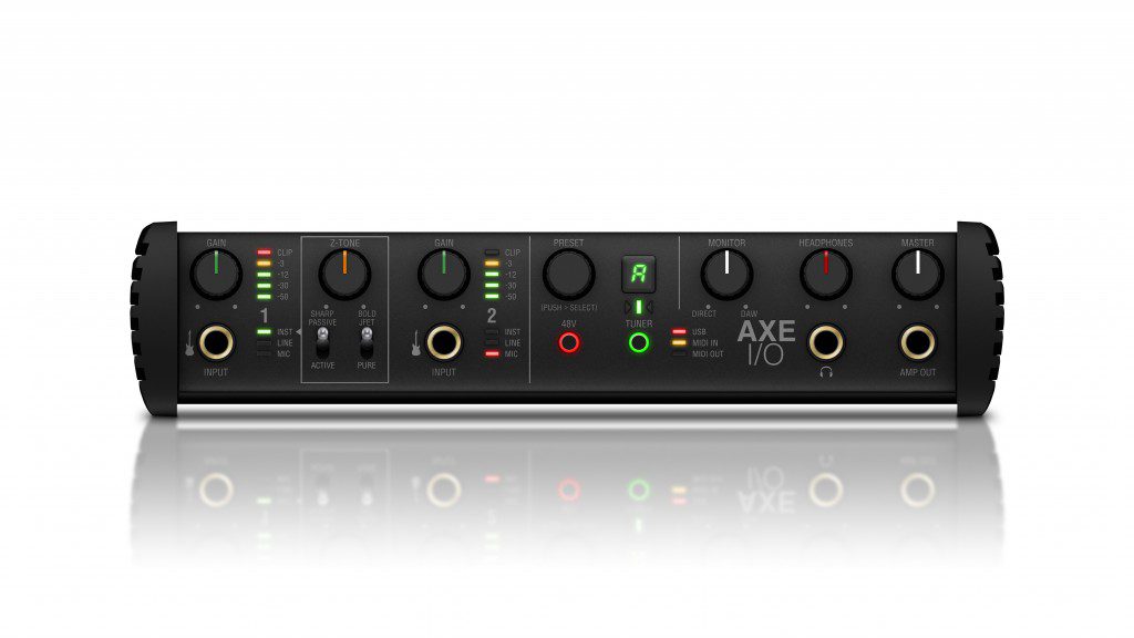 You can also use AXE I/O’s MIDI input and output to connect floor controllers or iRig Stomp I/O to add even more real-time controls - or use it with regular keyboards and other standard MIDI gear. There’s also a dedicated tuner on the front panel, making it easier to tune in between takes.  And we’ve worked hard to ensure AXE I/O offers minimal latency, giving you the tightest response and feel while tracking.