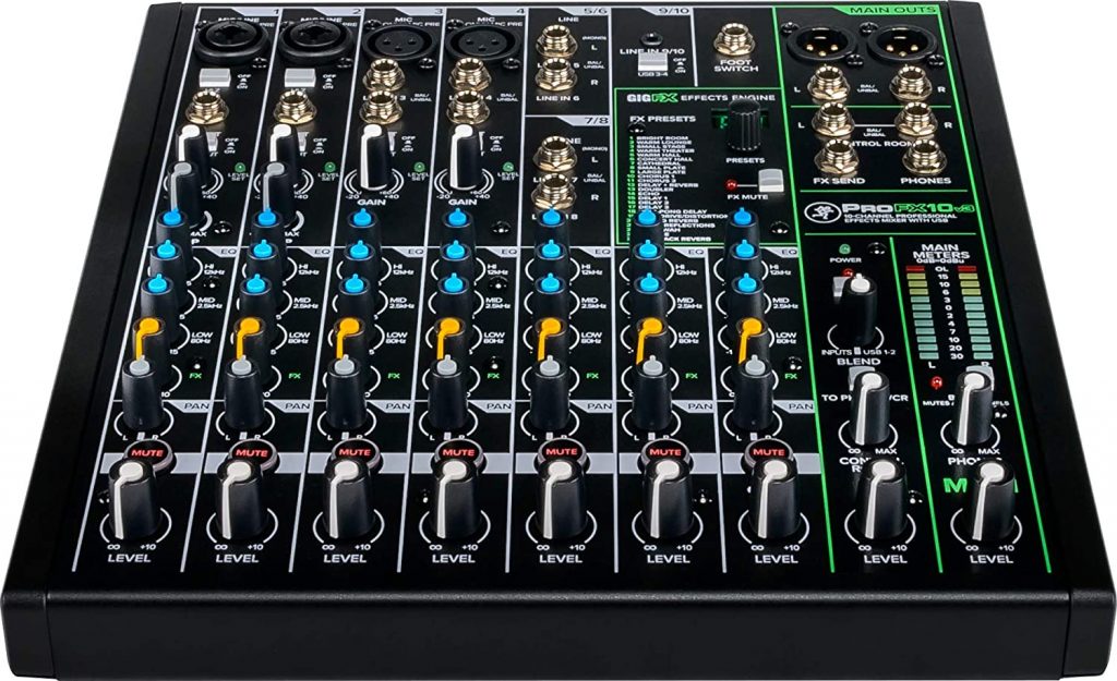Mackie ProFX10v3 10 Channel Professional Effects Mixer with USB