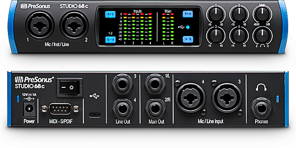 PreSonus Studio 1810c 18x8 USB Type-C Audio/MIDI Interface - SCMS, Inc