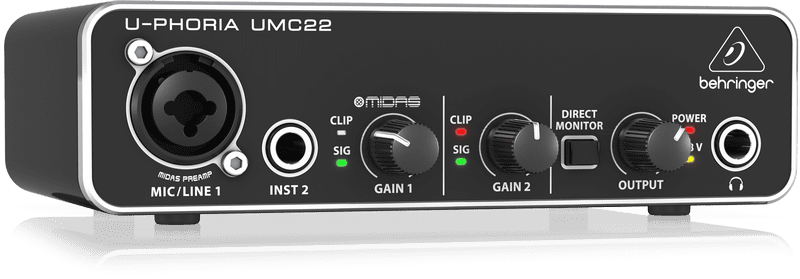 Behringer UMC22 2x2 USB Audio Interface