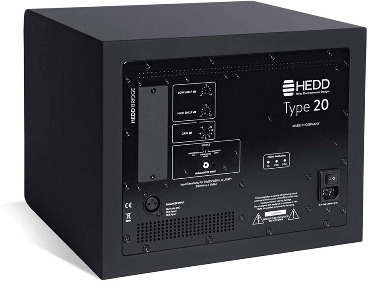 HEDD Type 20 MK2 L Black Studio Monitor – 3-Way Studio Monitor (3x300W with DSP)