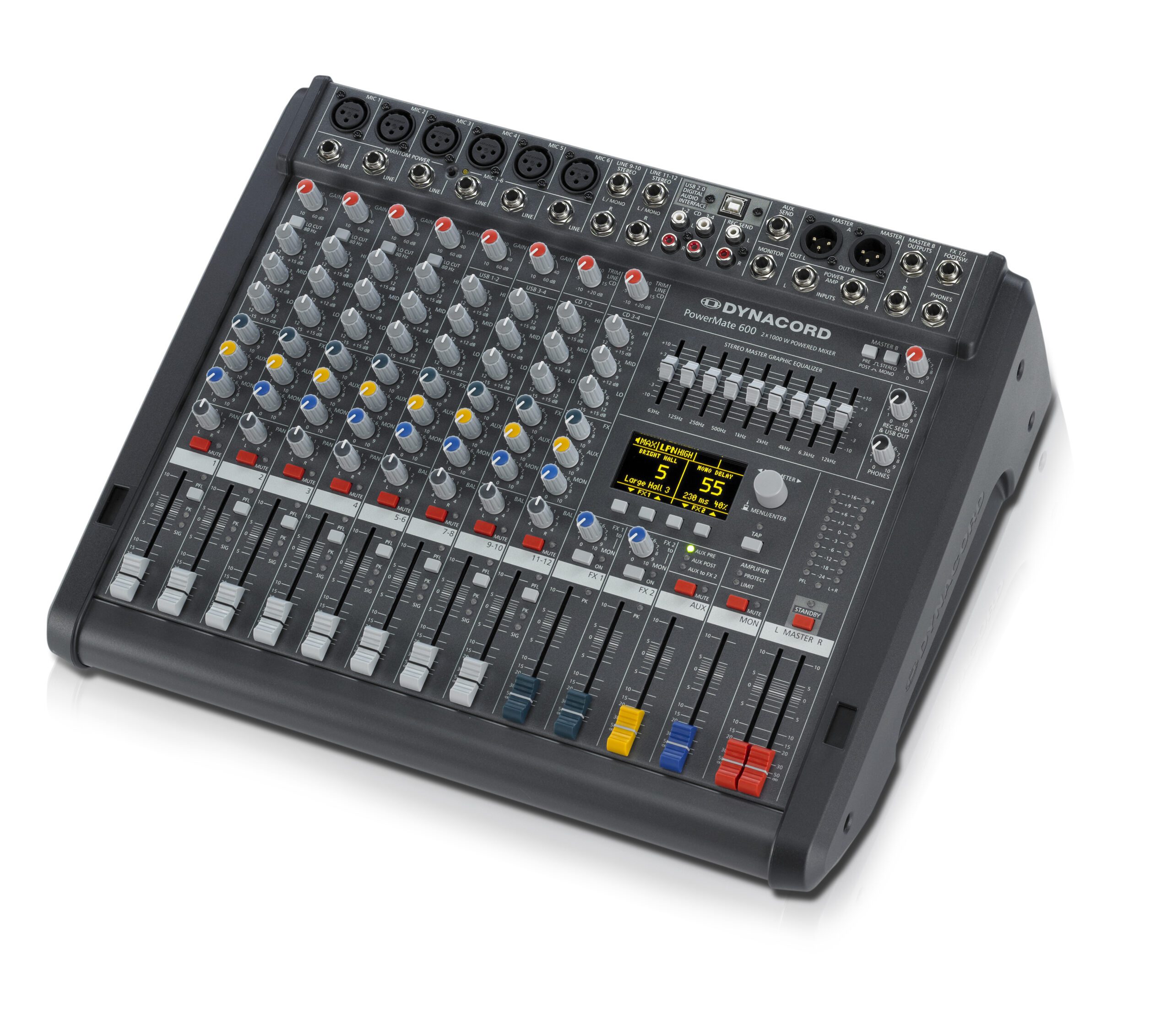 Dynacord PowerMate 600-3 - 8-channel Compact Powered Mixer