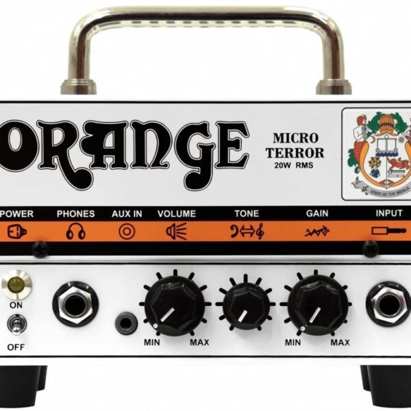 Orange Micro Terror solid state mini head with valve preamp & headphone out, 20 Watts