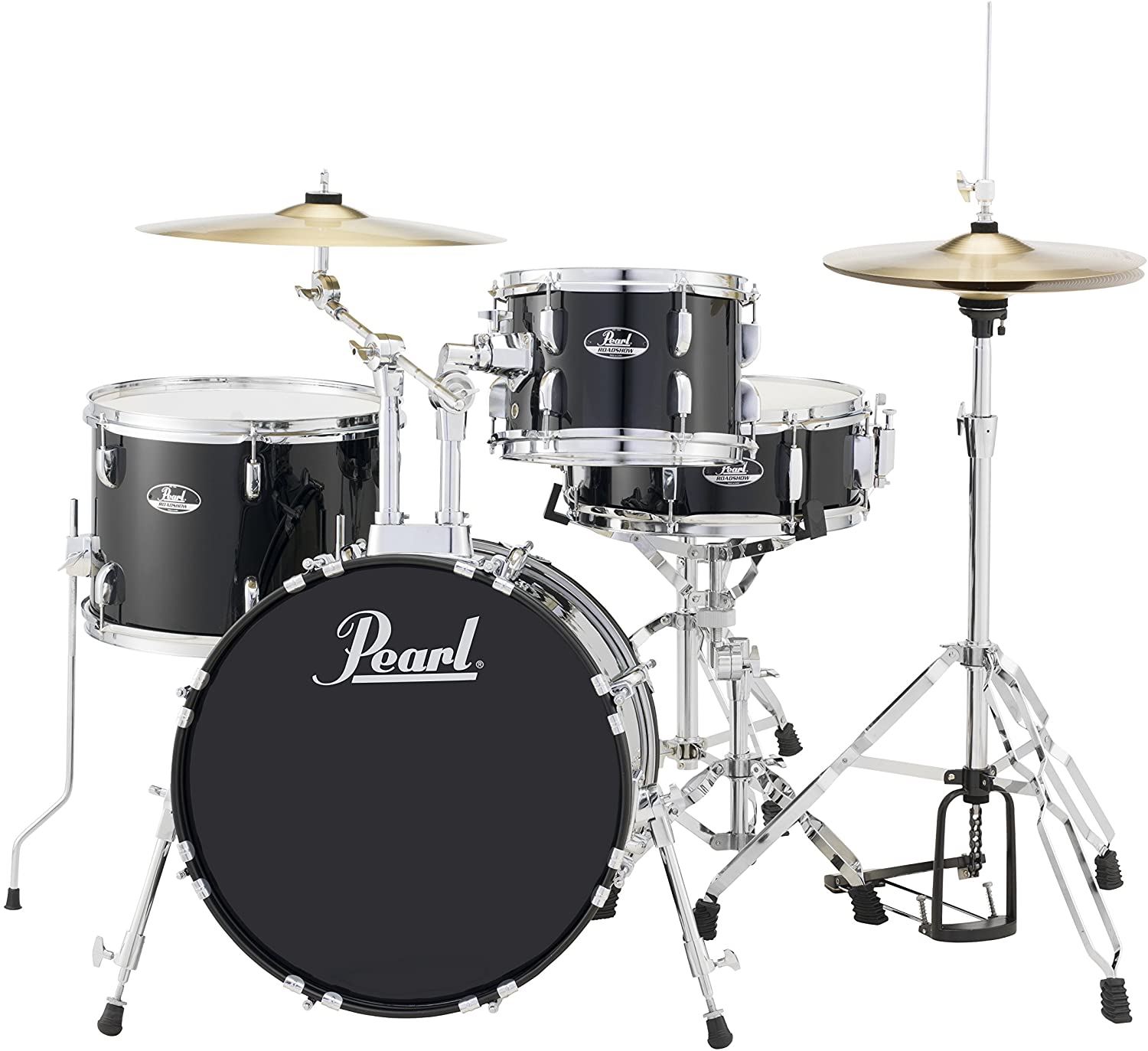 Pearl Roadshow 4-Piece Drum Set, Jet Black