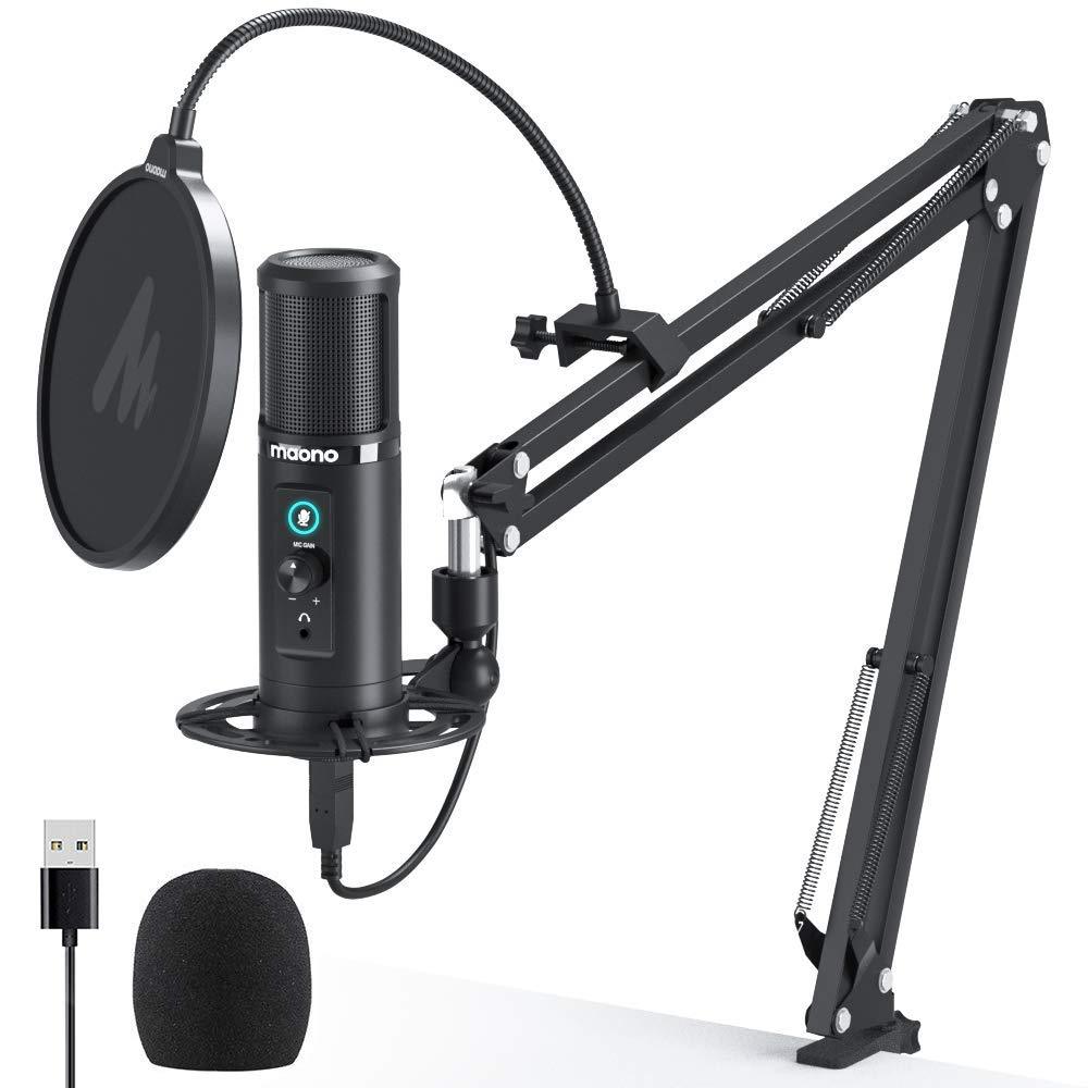 Maono PM422 Podcast Zero Latency Monitoring USB Microphone