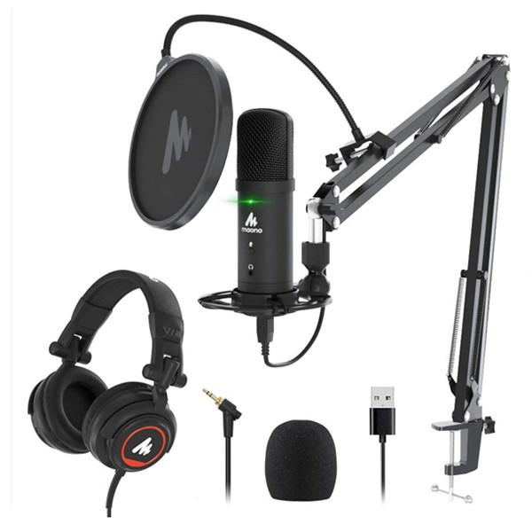 Maono AU-PM401H USB Microphone with Studio Headphone Set