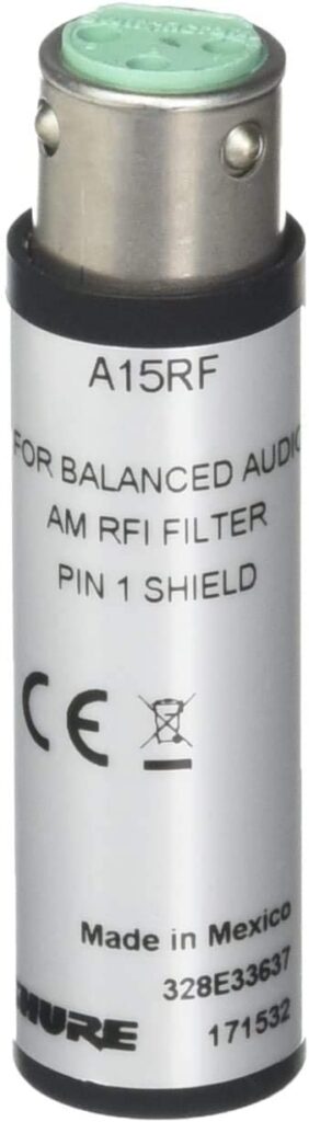Shure In-Line 3-Pin XLR Radio Frequency Attenuator