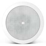 Sold as a pair, the white JBL Control 24C Micro is a passive 4.5" low-profile ceiling speaker designed for voice amplification and background music reproduction in a variety of venues ranging from retail stores to restaurants.