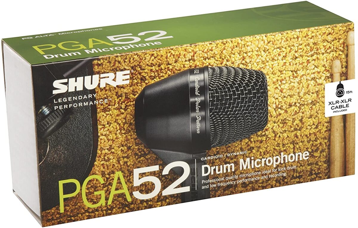 Shure PGA52-XLR Cardioid Swivel-Mount Dynamic Kick-Drum Microphone