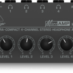 Behringer HA400 4-Channel Stereo Headphone Amplifier, Silver