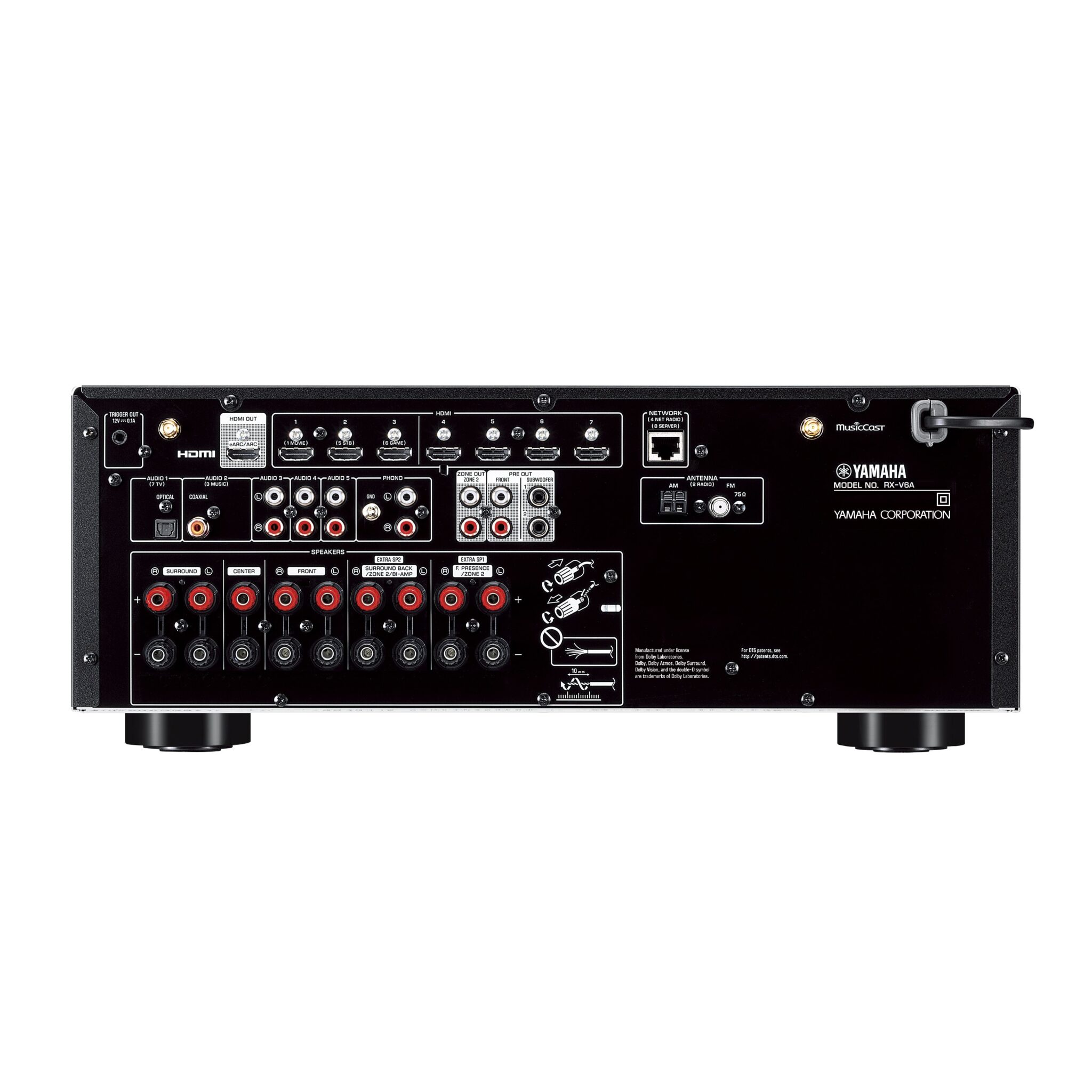 Yamaha RX-V6A 7.2-Channel AV Receiver with 8K HDMI and MusicCast