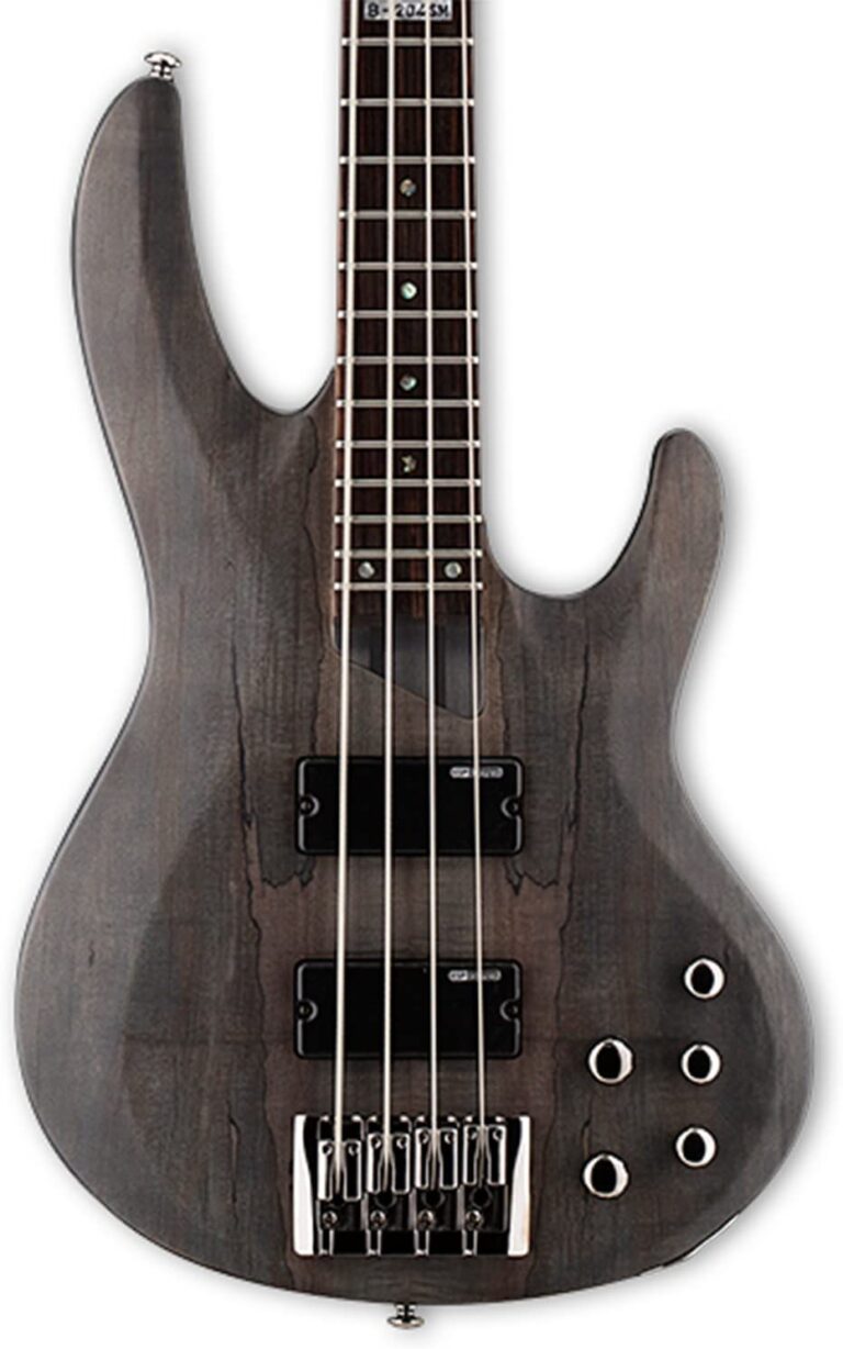 ESP LTD B-204SM Bass Guitar – See Thru Black Satin - Audio Shop Dubai