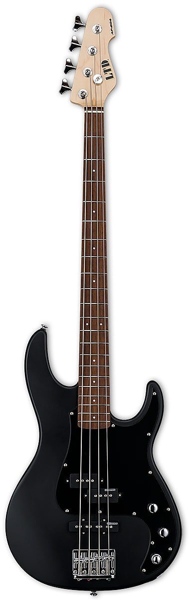 ESP LTD LAP204BLKS 4-String Bass Guitar, Black Satin