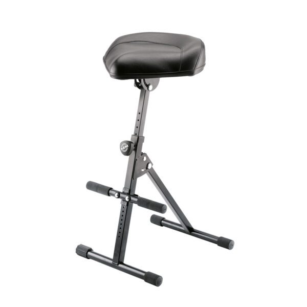 K&M Stool Black Imitation Leather With Practical Foot Rest
