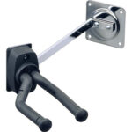 K&M Guitar Wall Screw Mount Bracket Silver Colour