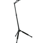 Adjustment clamp lever(s) EAN 4016842807529 Height from 550 to 1,120 mm Instrument support foam pads Material steel Rod combination 2-piece folding design Special features anti-twist feature on the extension rod Suitable for acoustic and electric guitars Type black