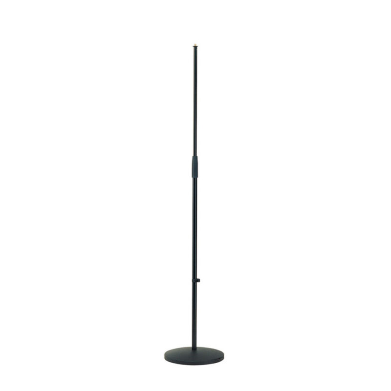 K&M Microphone Stand, Cast Iron Round Base Black Colour