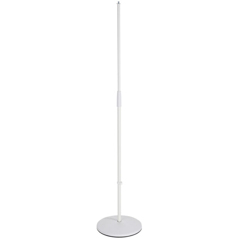 K&M Round Base Straight Microphone Stand White Colour