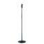 K&M Round Base Straight Mic Stand with One-Handed Clutch, and Matte Black Finish