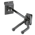 K&M Guitar Holder for Slad Wall Mount Black Color