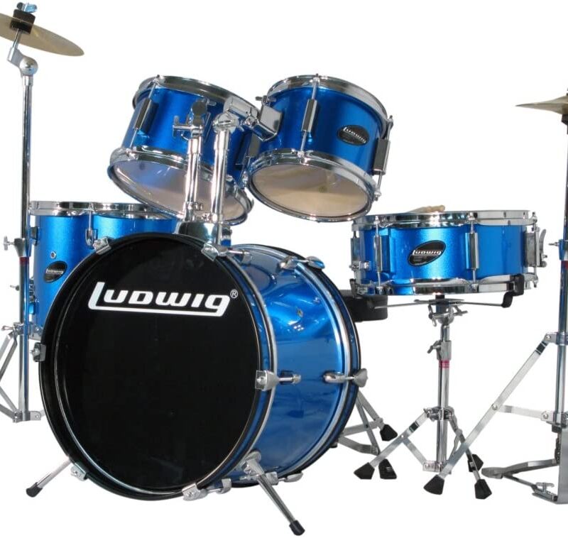 Ludwig LJR1062 5 Piece Drum Set with Cymbals Blue