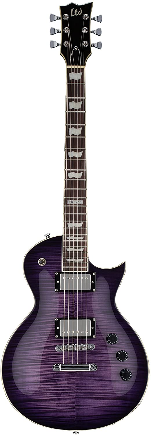 ESP LTD EC-256FM Electric Guitar, See Thru Purple Sunburst