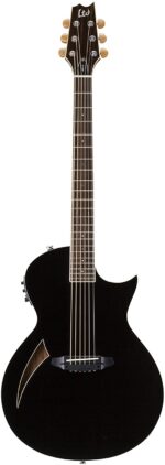 ESP LTD TL-6 Thinline Acoustic Electric Guitar with Resonant Chamber, Black