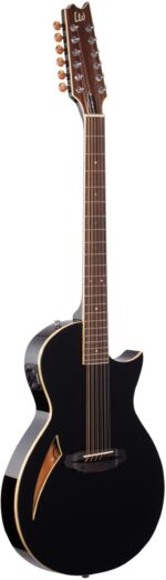 ESP LTD TL-12 Thinline 12-String Acoustic Electric Guitar, Black