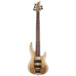 ESP LTD B-205SM Spalted Maple Five-String Bass Guitar, Natural Satin