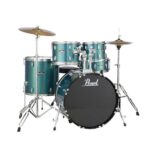 Pearl Road Show 5pc Drum Set With Cymbal & Hardware Aqua Glitter