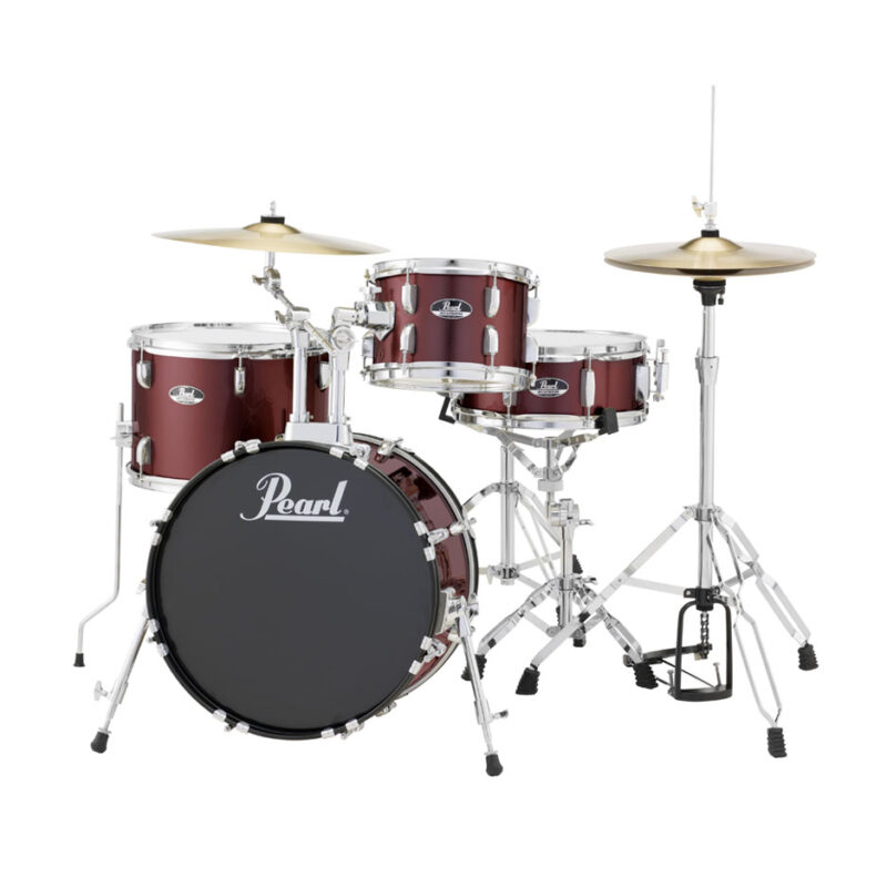 Pearl Road Show 4pc Drum Set 1with Cymbal & Hardware Red Wine