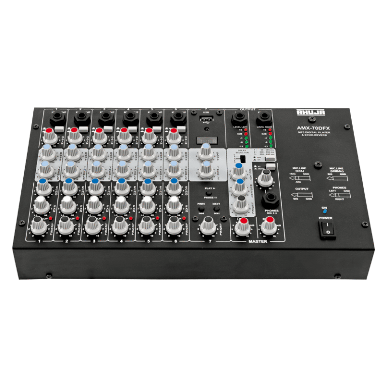 Ahuja Mixer AMX70DFX With Builtin USB Option 7 Channel Mixer
