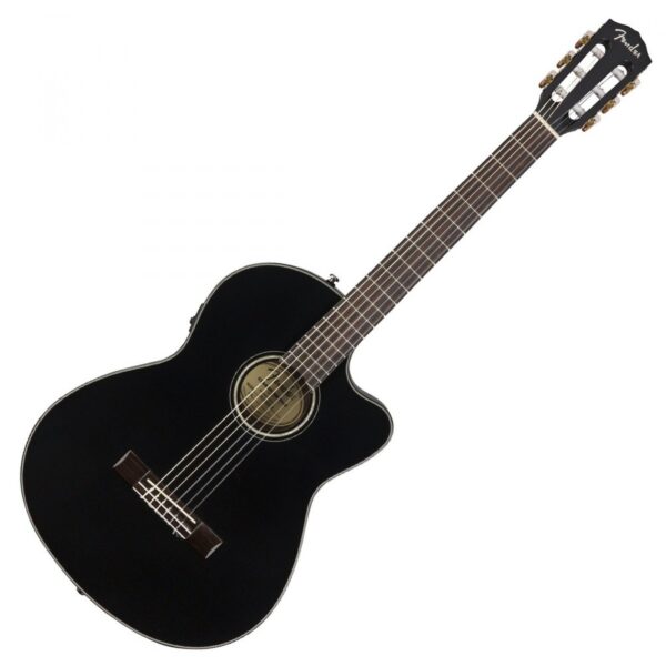 Fender CN-140SCE Nylon Thinline Acoustic Guitar (Black)
