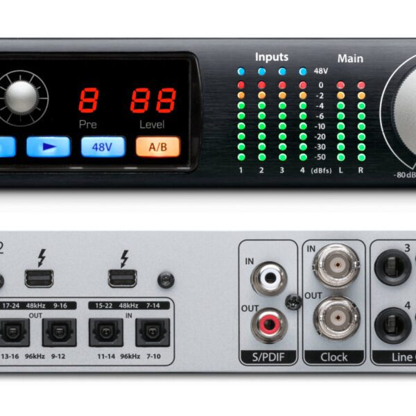Taking full advantage of the high-speed Thunderbolt bus and ADAT Optical I/O, the PreSonus® Quantum 2 audio interface delivers up to 22 inputs and 24 outputs, with extremely low latency.