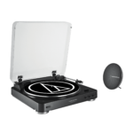 Audio Technica (AT-LP60BT Turntable + AT-SP60BT Speaker) Wireless Turntable and Speaker System-BK