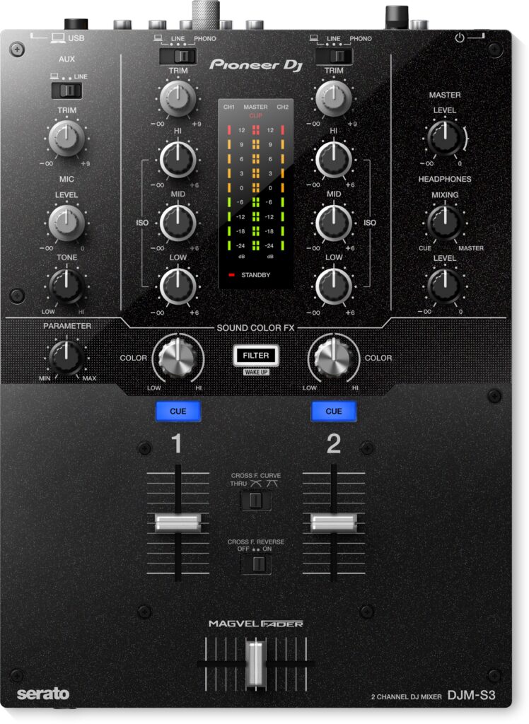Pioneer DJ DJM-S3 2-channel mixer for Serato DJ Pro