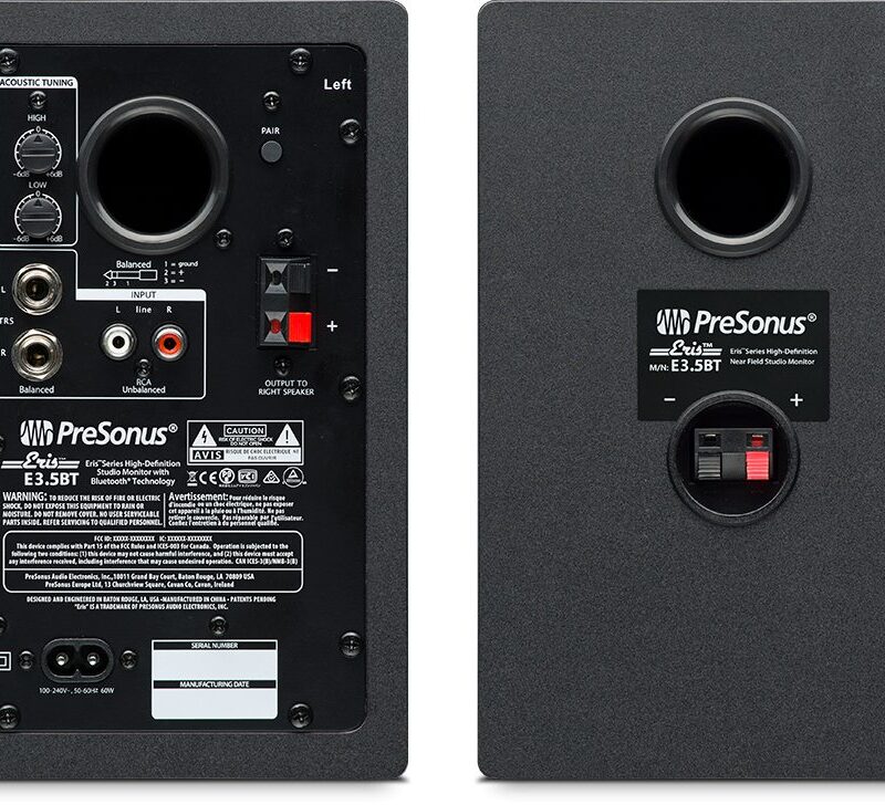 PreSonus® Eris®-series studio monitors are used worldwide by audio engineers who need to hear every detail of their recordings.