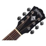Washburn WJ7SCEBM Jumbo Semi-Acoustic Guitar - Black Matte