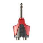 RoxTone - RPAN330 - 2RCA Female to Jk 6.3mm Male Adapter