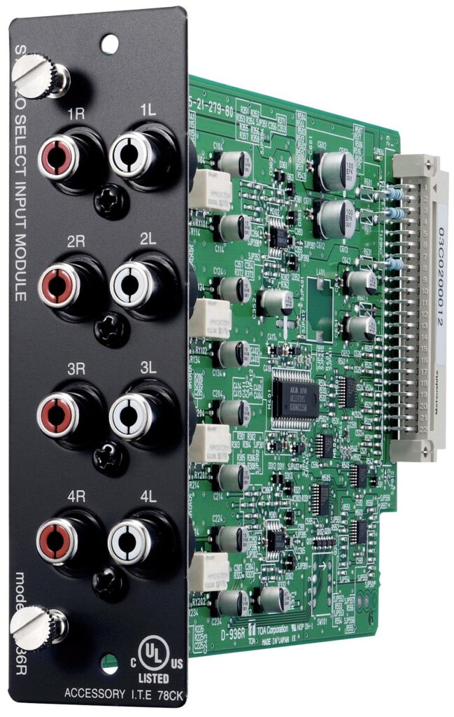 Toa D-936R Stereo Select Input Module