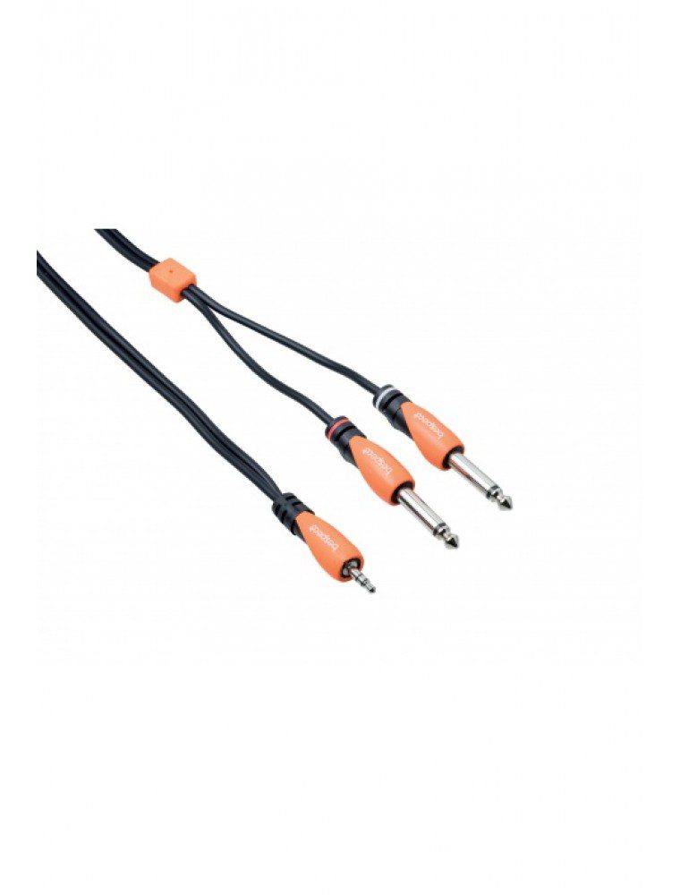 Interlink cable - Ø 3,5 mm stereo jack - 2 x Ø 6,3 mm jack