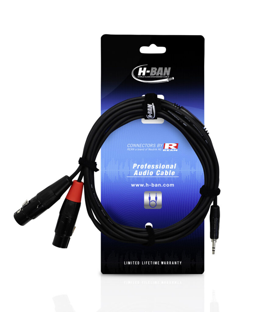 H-Ban MX3-M1-030 3.5mm - 2xXLRF 3M Cables