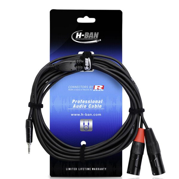 H-Ban MXX-M1-050 3.5mm - 2xXLRM 5M XLR Cables