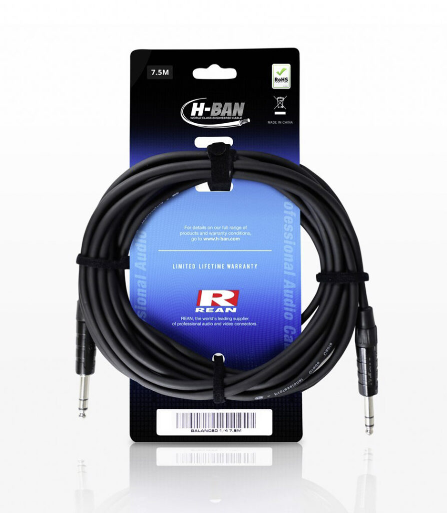 H-Ban QQ3-M0-075 1/4 7.5M Balanced Cable