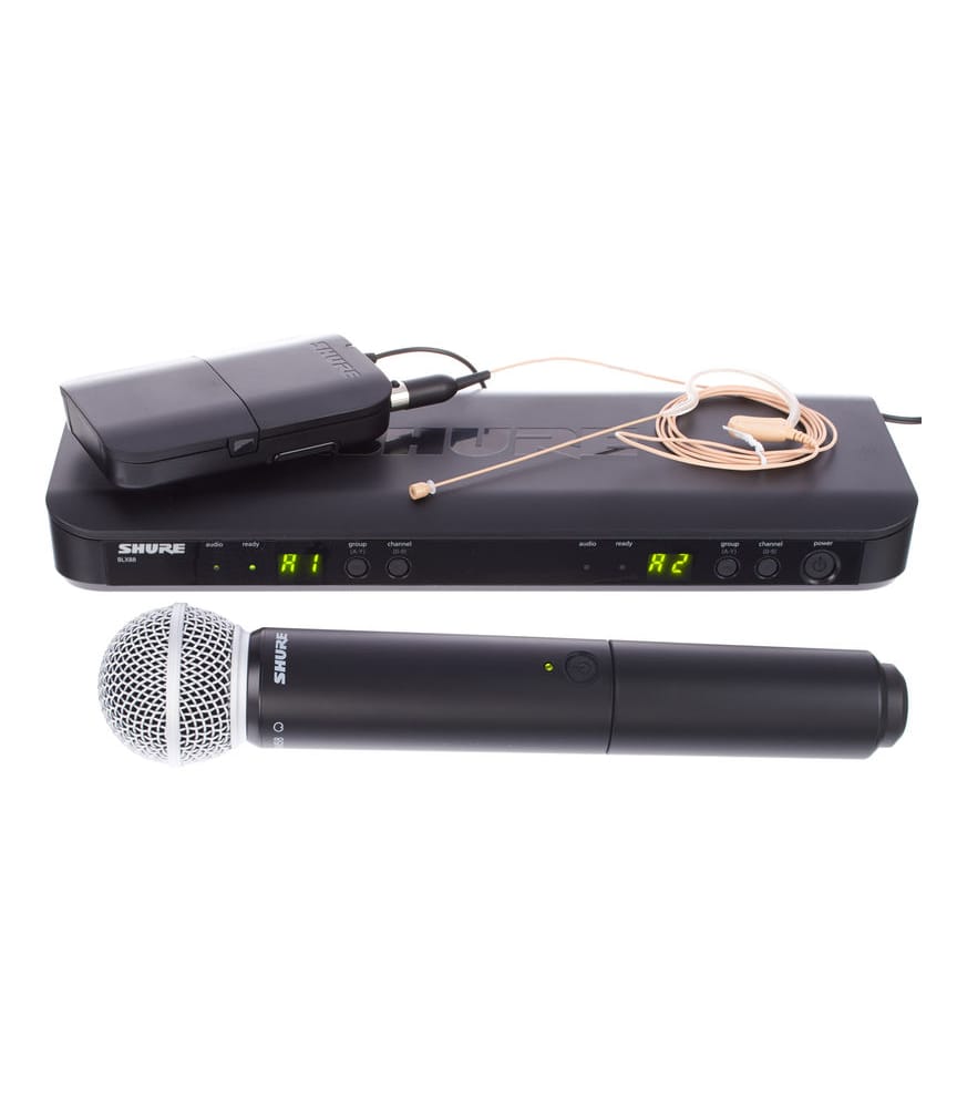 Shure BLX1288UK/MX53-K14 Combo wireless microphone System