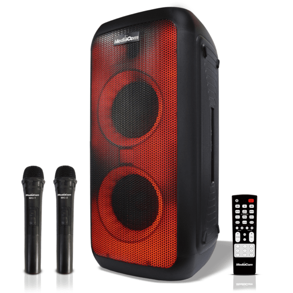 MediaCom MCI 727 Flame Double Party Speaker with 2 Wireless Microphone