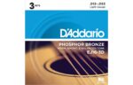 D'addario Acoustic Guitar String Phosphor Bronze Light - 3 Set Value
