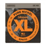 D'Addario Electric Guitar String Pure Nickel Regular Light 10-45