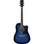Ibanez PF15ECE Series Electro Acoustic Guitar Transparent Blue Sunburst High Gloss Finish