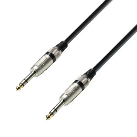 Adam Hall - K3BVV0300 - Audio Cable 6.3 mm Jack stereo to 6.3 mm Jack stereo - 3.00 m